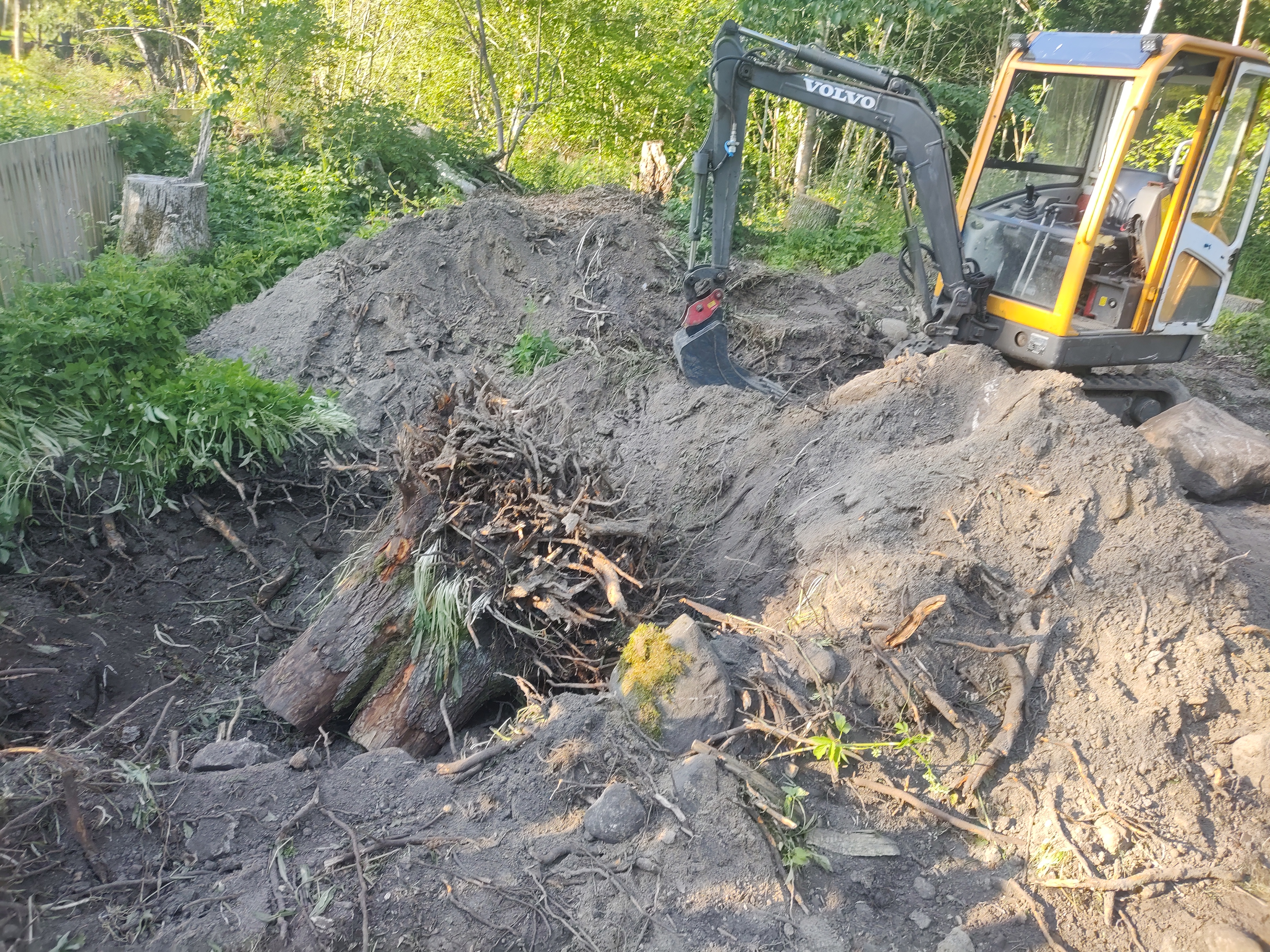 Schaktning med minigrävare